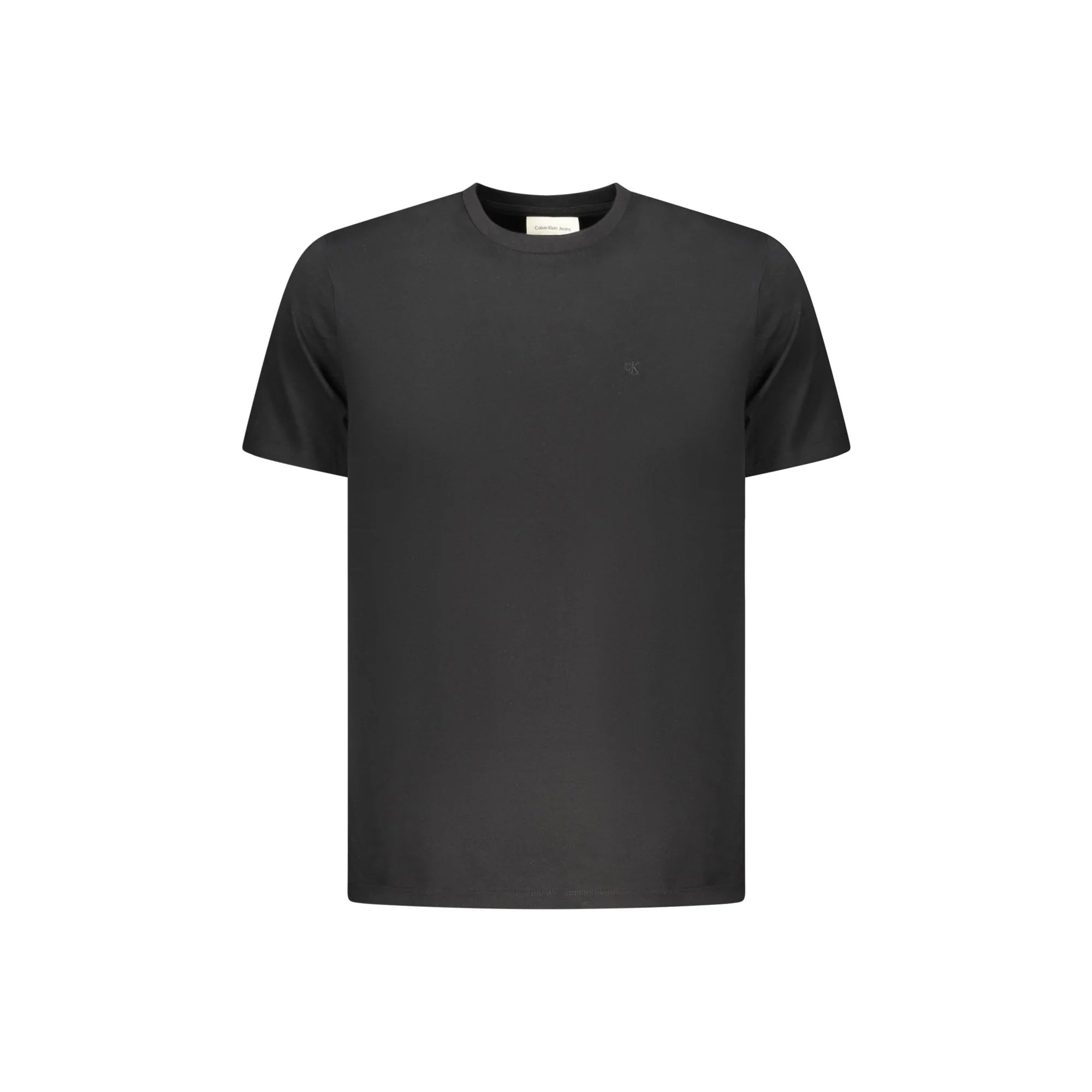 Calvin Klein T-Shirt Uomo Nera Maniche Corte Girocollo Ricamo Logo Nero - foto prodotto